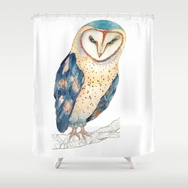 The colourful barn owl Shower Curtain