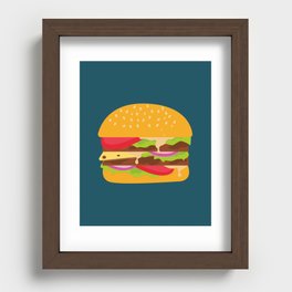 Hamburger Art illustration Recessed Framed Print