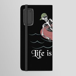 Life is a beach | Swim Skeleton Android Wallet Case