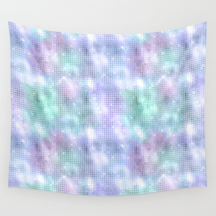 Glam Iridescent Sparkling Pattern Wall Tapestry