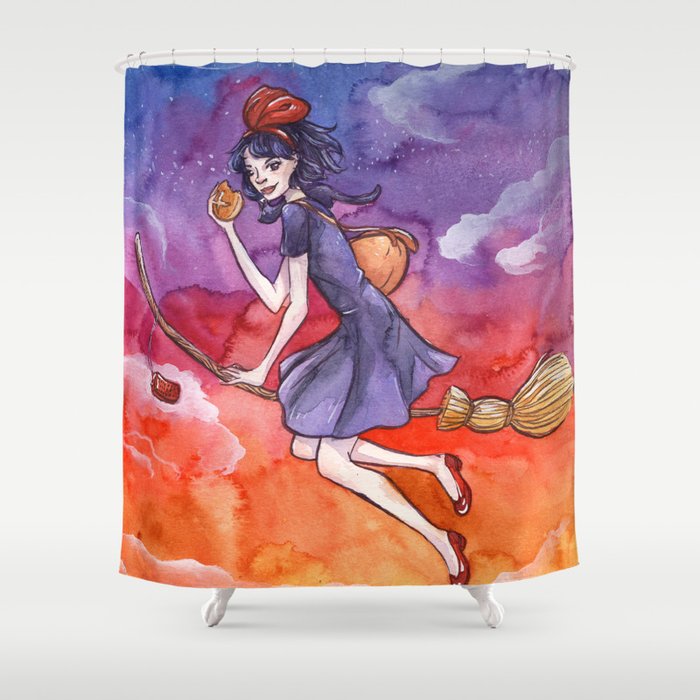 Kiki's Sunset Delivery Shower Curtain
