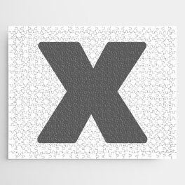X (Grey & White Letter) Jigsaw Puzzle