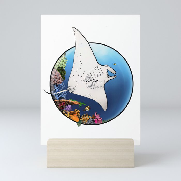 Manta Flight Mini Art Print