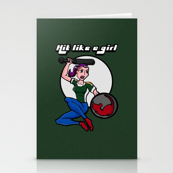 Hit Like a Girl - Marcie Stationery Cards