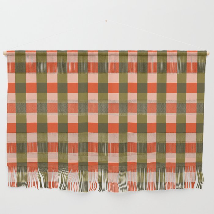 strawberry gingham Wall Hanging