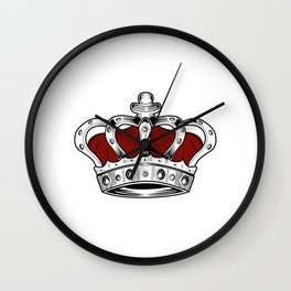 Crown - Red Wall Clock