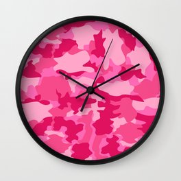 Pink Camo Wall Clocks For Any Decor Style Society6