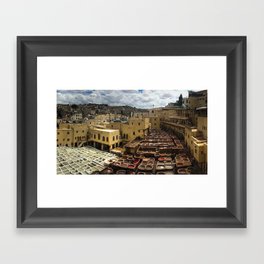 Leather Tanneries in Fez Framed Art Print