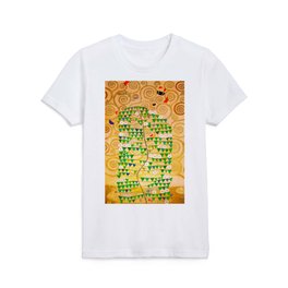 Gustav Klimt (Austrian, 1862-1918) - Title: Rosebush (Part 6) - Nine Cartoons for the Execution of a Frieze for the Dining Room of Stoclet House in Brussels - Date: 1911 - Style: Symbolism - Digitally Enhanced Version (2000 dpi) - Kids T Shirt