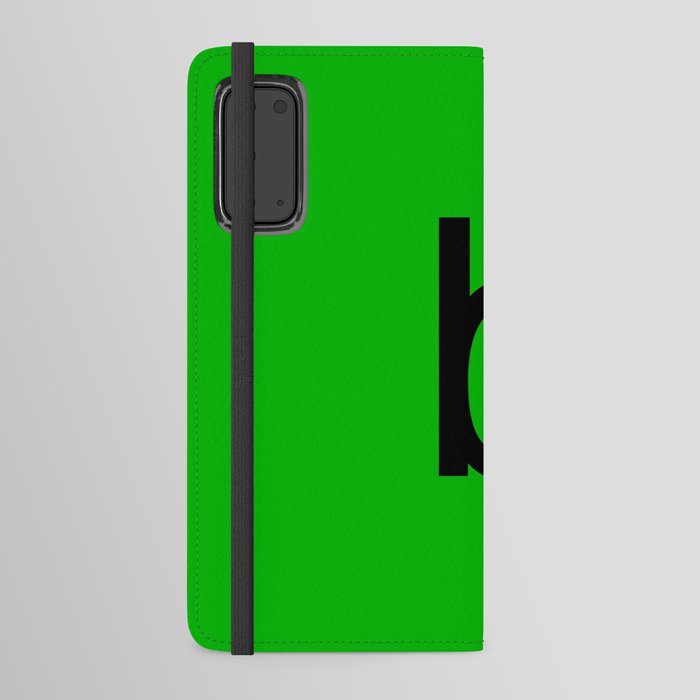 LETTER b (BLACK-GREEN) Android Wallet Case
