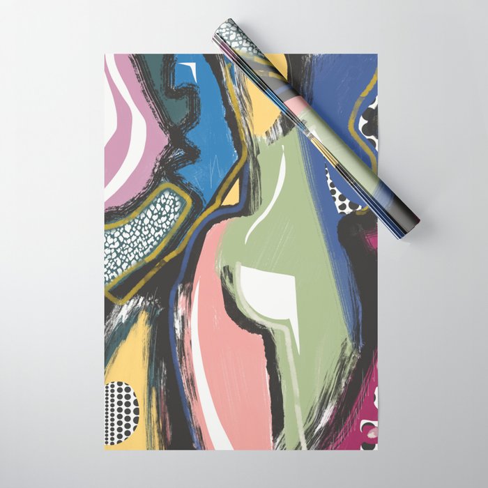 Colorful abstract anatomy Wrapping Paper