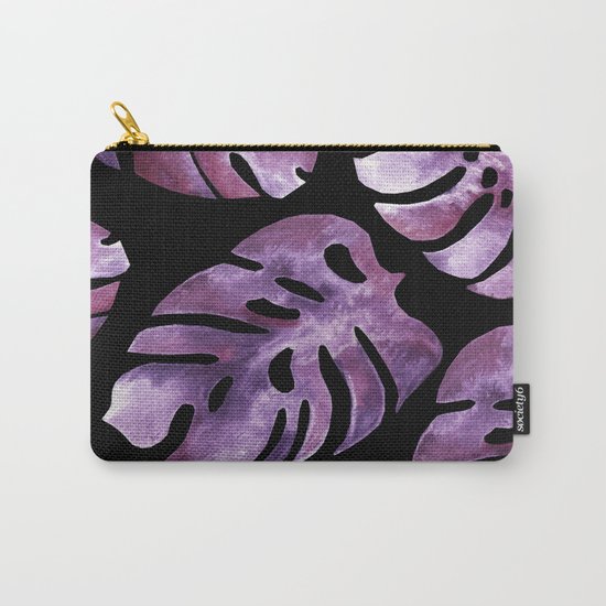 Monstera Purple Carry-All Pouch