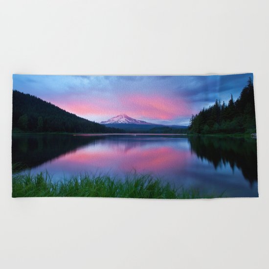 Lake Reflections Beach Towel