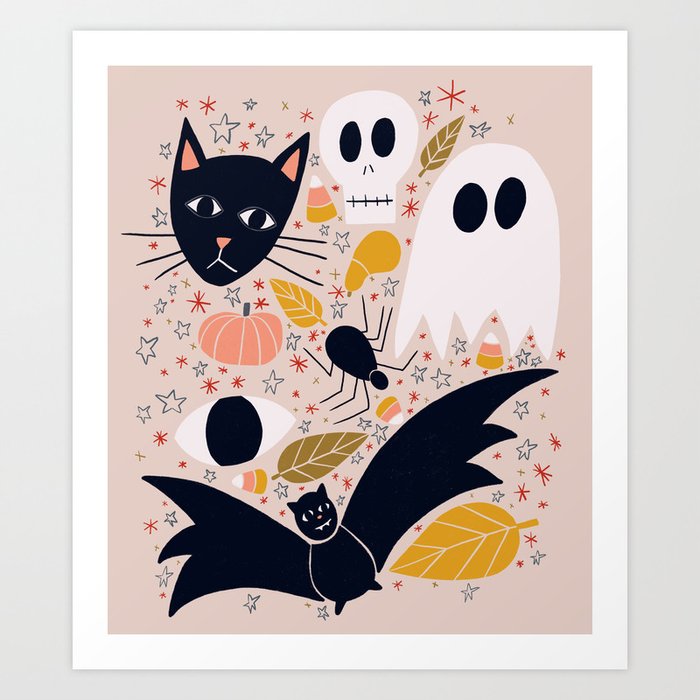 Spooky Season - Warm Colors Art Print