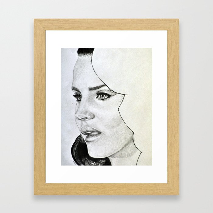 Lana face. Framed Art Print