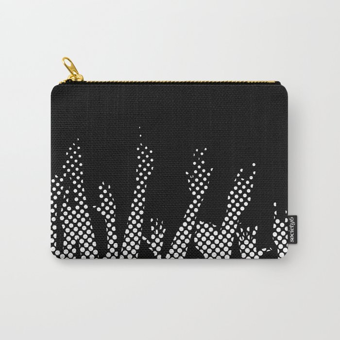 Halftone Raised Hands Carry-All Pouch