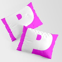 P (White & Magenta Letter) Pillow Sham