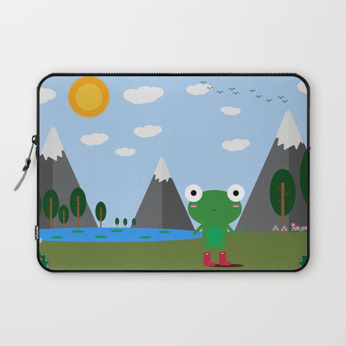 Frog in boots Laptop Sleeve