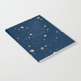 Magical Midnight Blue Starry Night Sky Notebook