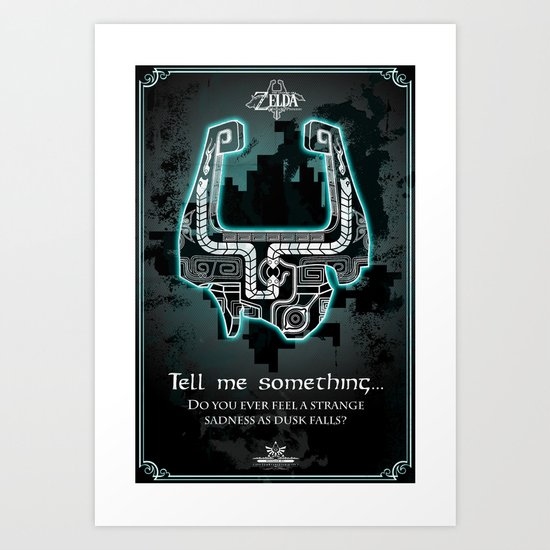 Midna's Helmet, The Legend of Zelda Twilight Princess Nintendo Geekery Poster/ Fine Art Print/ Minim Art Print