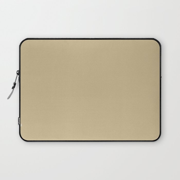 Medium Golden Beige Brown Solid Color Pairs PPG Honey Bunny PPG1090-3 - All One Single Shade Colour Laptop Sleeve