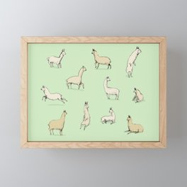 Llamas Framed Mini Art Print