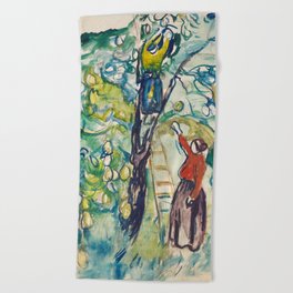 Edvard Munch - Woman Picking Fruit (Kvinner høster frukt) Beach Towel