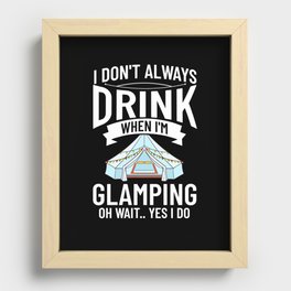 Glamping Tent Camping RV Glamper Ideas Recessed Framed Print