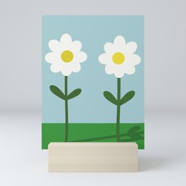 TO BLOMSTER TALER (Two flowers are talking.) Mini Art Print