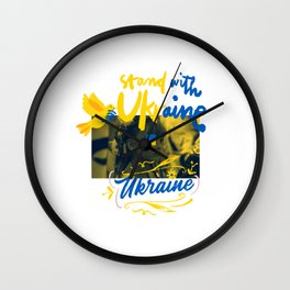 Stand With Ukraine Girl Wall Clock