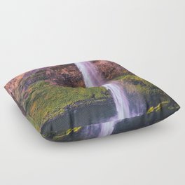 Waterfall in Oregon | Travel Photography | PNW Floor Pillow