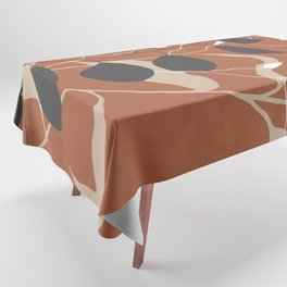 Floral Sprigs Terracotta Tablecloth