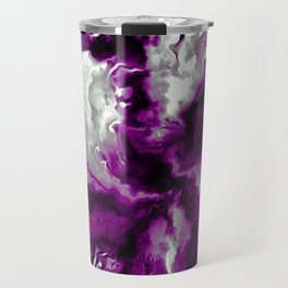 Asexual Pride Stormy Abstract Ink Shapes Travel Mug