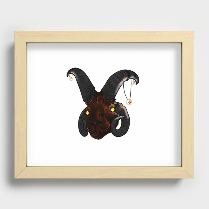 .Goat's Head. Recessed Framed Print