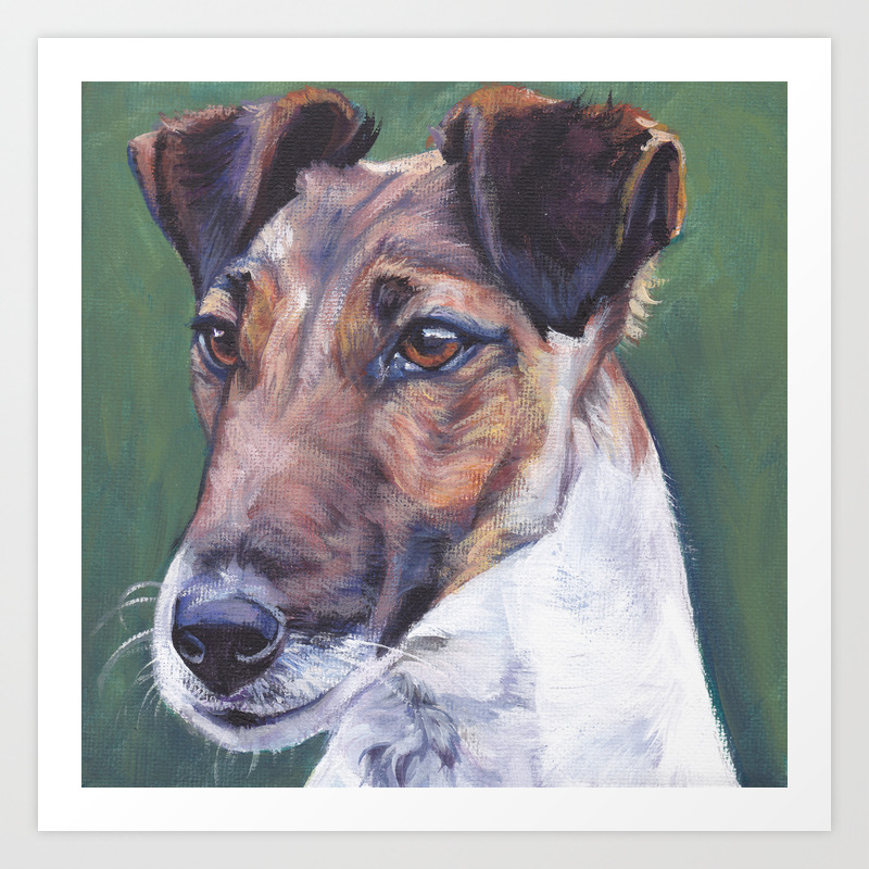 SMOOTH FOX TERRIER DOGS VINTAGE STYLE DOG ART PRINT MATTED READY TO FRAME 