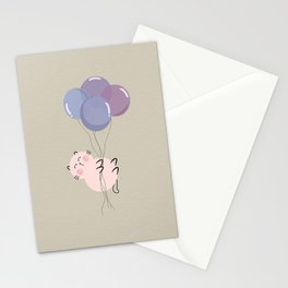 Balloon ride - Up, up and away Stationery Card
