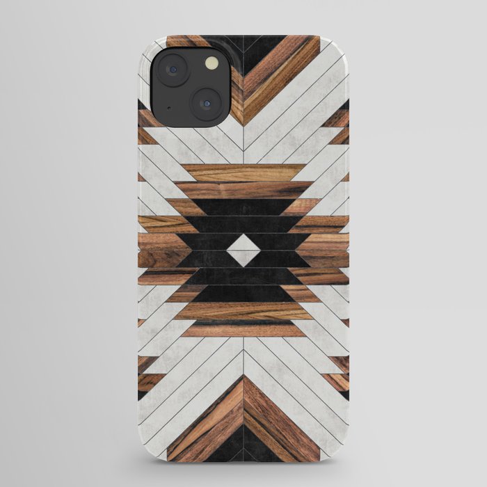 Urban Tribal Pattern No.5 - Aztec - Concrete and Wood iPhone Case