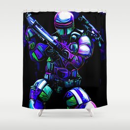 Cyberpunk Cyborg Shower Curtain