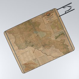 Map of Armenia (1932) Picnic Blanket
