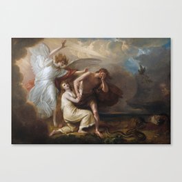 The Expulsion of Adam and Eve from Paradise - Benjamin West Canvas Print