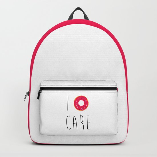 I Donut Care Funny Quote Backpack