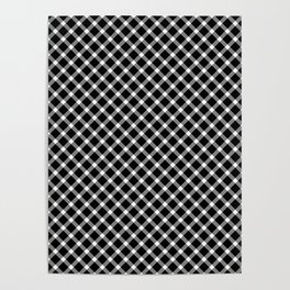 Classic Gingham Black and White - 10 Poster