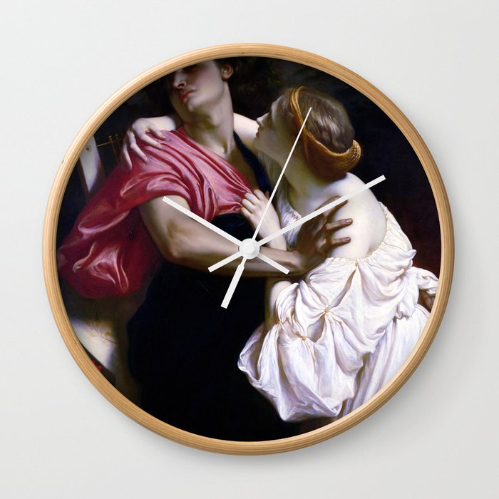Orpheus and Eurydice - Frederic Leighton 1864 Wall Clock