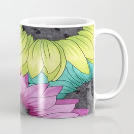 Bunch O Daisies Coffee Mug | Ink Pen, Rainbowflowers, Daisies, Flower, Illustration, Plant, Nature, Scorpiusdrawicus, Drawing, Other 
