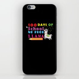 Days Of School 100th Day 100 Kawaii Llama iPhone Skin