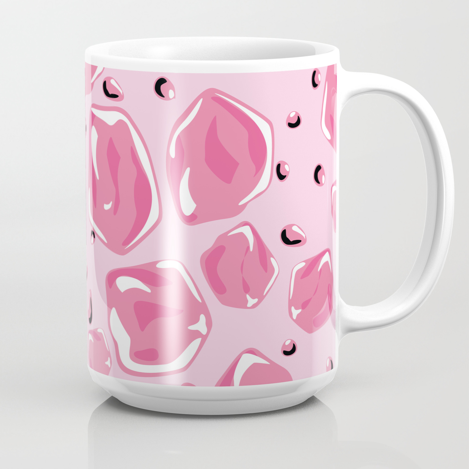 pink ice cubes