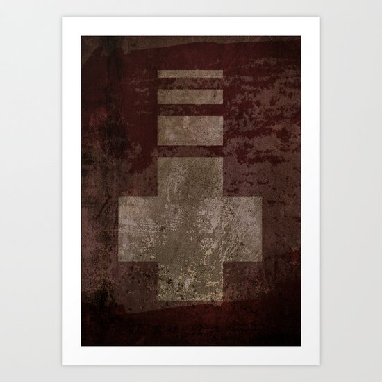 Downward Cross Art Print