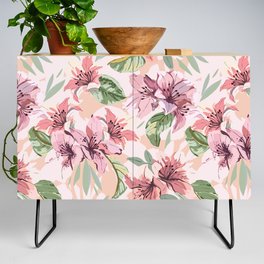 Pastel pink tropical bloom A Credenza