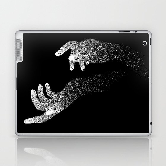 Return Me to the Stars - White on Black Laptop & iPad Skin