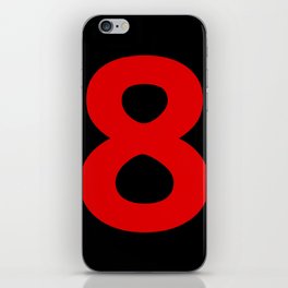 Number 8 (Red & Black) iPhone Skin